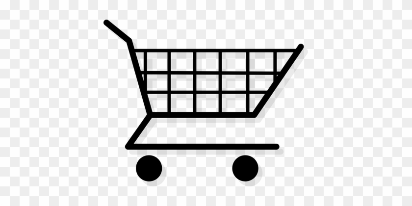 Shopping Cart Basket Pushcart Trolley Supe - Shopping Cart Clip Art #206763