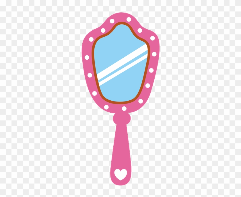 Princesas E Príncipes - Pink Hand Mirror Clipart #206805