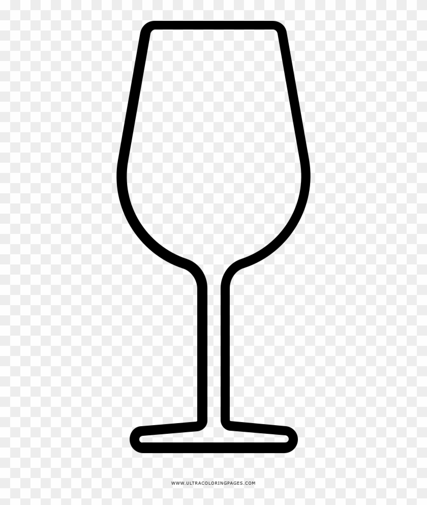 Wine Glass Coloring Page - Bicchiere Di Vino Disegno #206832