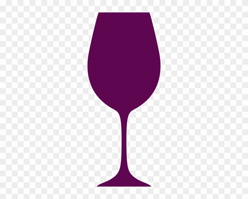 Purple Clipart Wine Glass - Wine Glass Clip Art Purple #206883