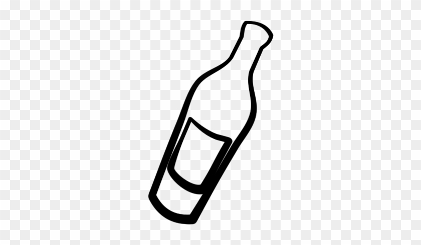 Icon Bottle Clipart - Wine Bottle Black White #206891