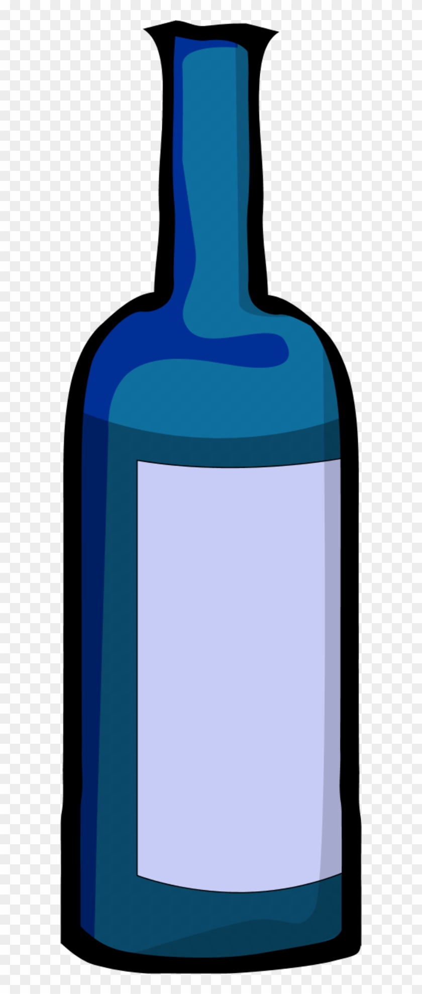 Wine Bottle Clipart - Blue Wine Bottle Clip Art #206895