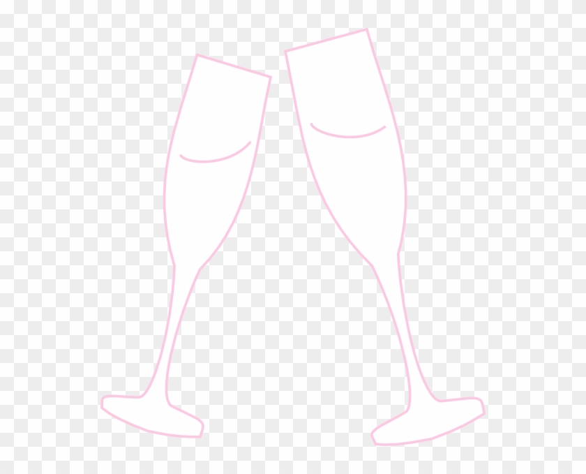 Champagne Glass Baby Pink Clip Art At Clker - White Champagne Glass Png #206893