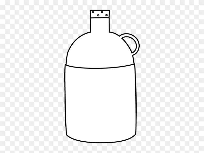 Black And White Tall Jug - Black And White Clipart Jug #206952