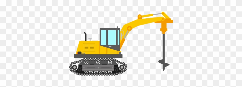 Screw Piles - Piling Machine Clipart #207082