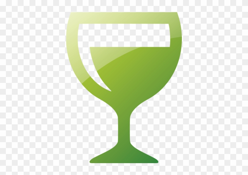 Web 2 Green Wine Glass Icon - Wine Glass #207081