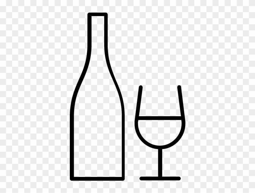 Map Icon, Grapes, Wine - Wine Bottle Line Png #207139
