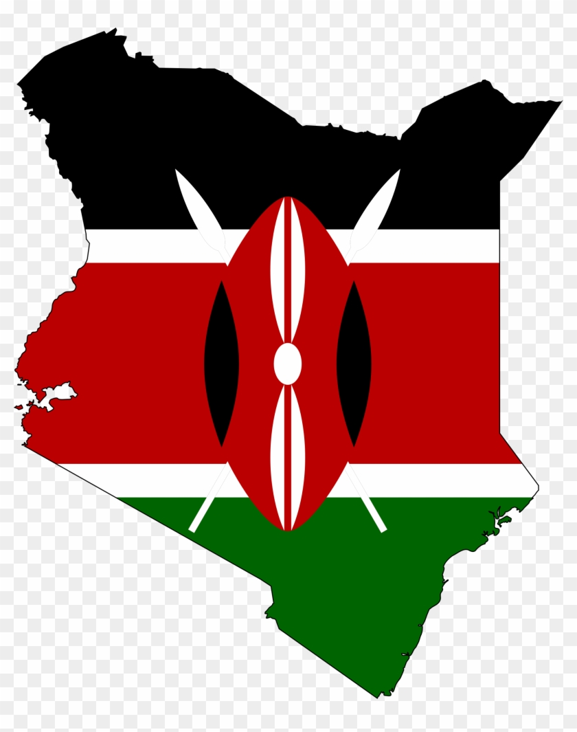 Africa Clipart - Kenya Flag Map #207166
