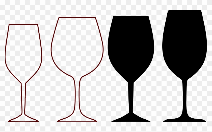 Free Wine Glass Shapes - Wine Glass Silhouette Vector #207209