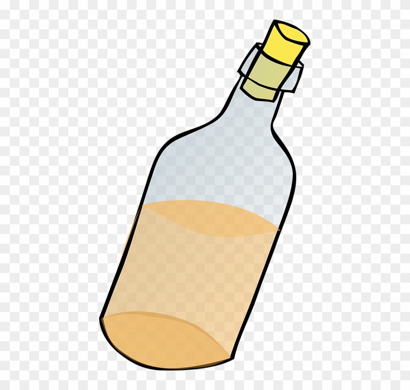 Sand, Glass, Wine, Drawing, Bottle, Cartoon - Message In A Bottle - Free  Transparent PNG Clipart Images Download
