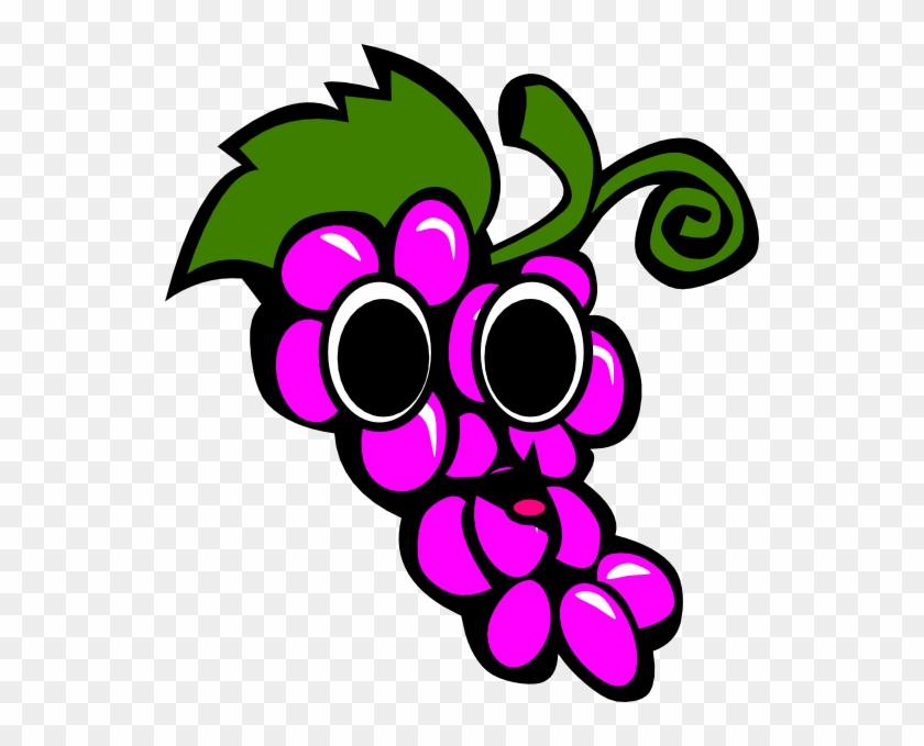 Happy Grapes Clip Art - Grapes With A Face #207236