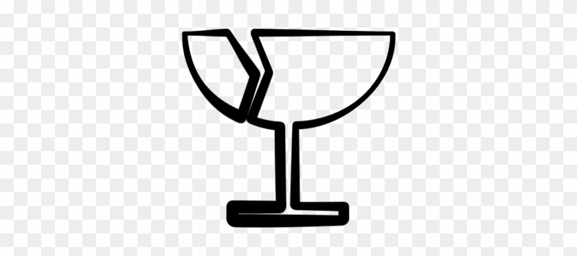 Fragile Sign - Clipart Library - Champagne Stemware #207291