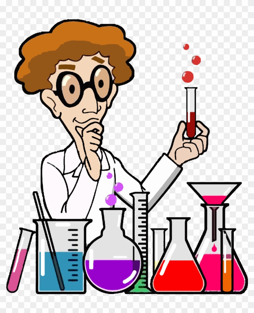 Laboratory Cartoon Scientist Clip Art - Desenho Do Laboratório De Química #207348