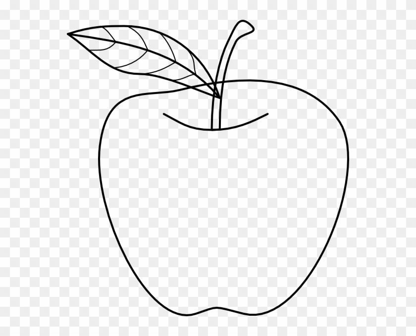 Apple Clipart Black And White Clipart Panda - Outline Of An Apple #207357
