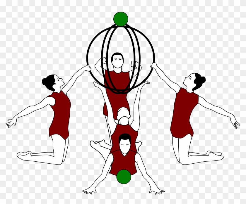 Gymnastics With Bows And Ball - Gymnastics #207368
