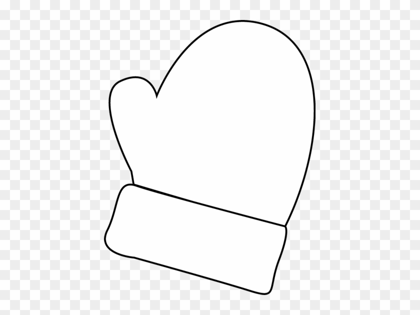 Black And White Mitten Clip Art - Black And White Mitten Clip Art #207373