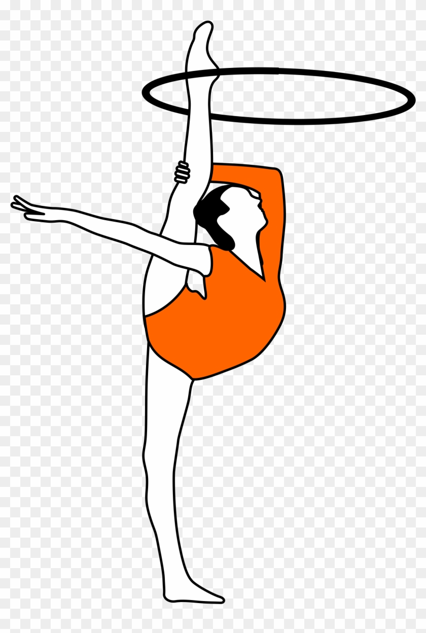 Rhythmic Gymnastics With Bow - Художественная Гимнастика Клипарт #207383