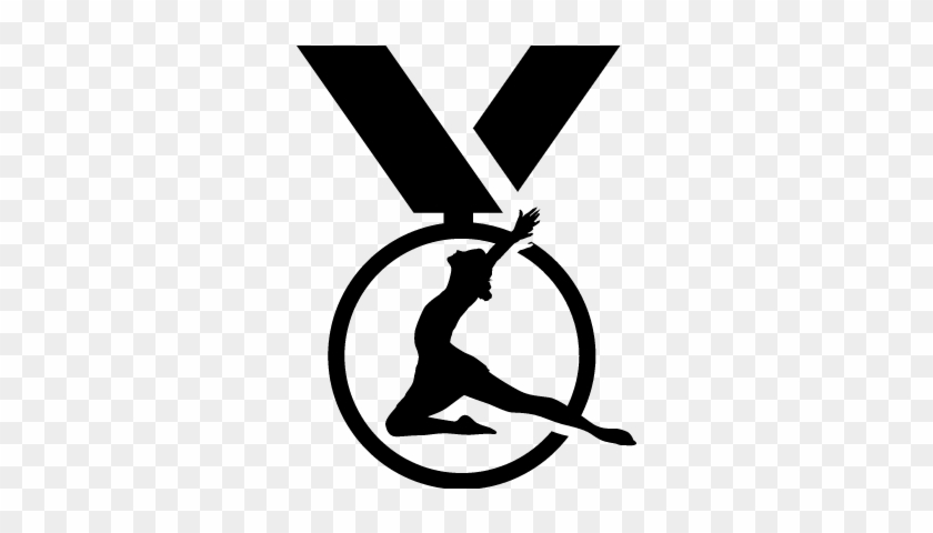 Gymnastics Medal Variant Vector - Gymnastics Medal Clipart #207400