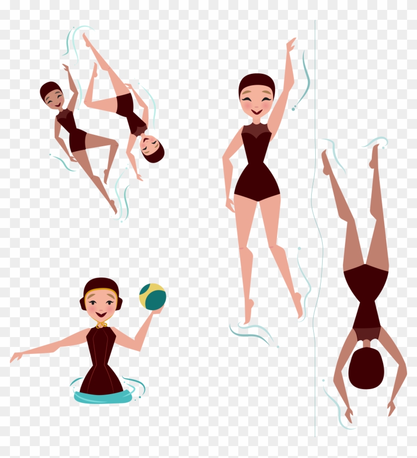 Synchronised Swimming Clip Art - Synchronised Swimming Clip Art #207416