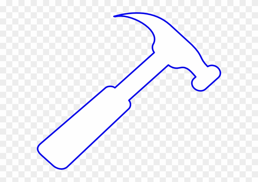 Blue Outline Hammer Clip Art - Clip Art #207521