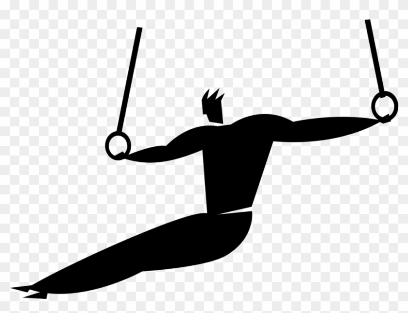Vector Illustration Of Gymnast Performs Gymnastics - Vector Illustration Of Gymnast Performs Gymnastics #207547