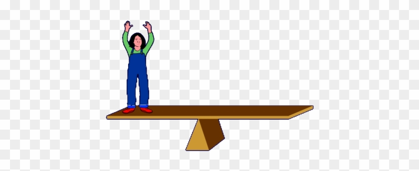 Gina Weighs 500 N And Stands On One End Of A Seesaw - Clockwise #207571