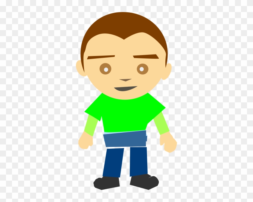 Boy Standing Green Shirt Clip Art At Clipartimage - Scalable Vector Graphics #207602