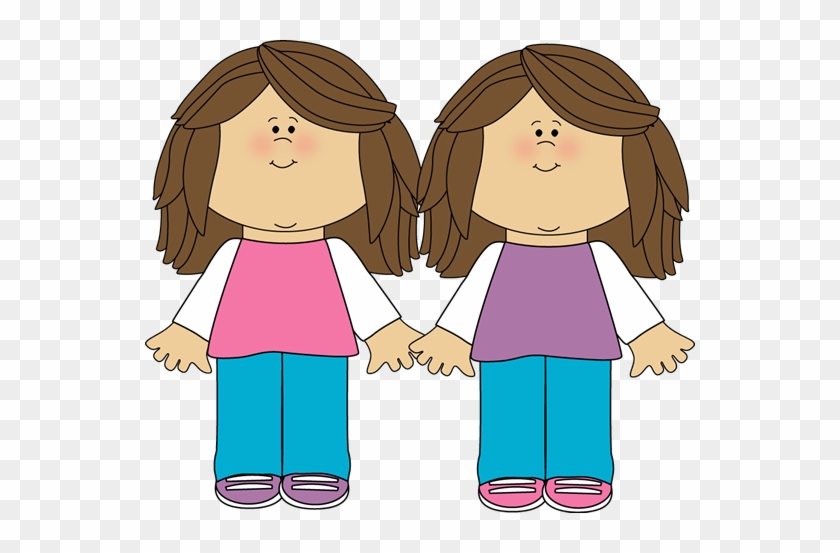 Family Clip Art Princess Baby Girl - Twin Girls Clip Art #207606.