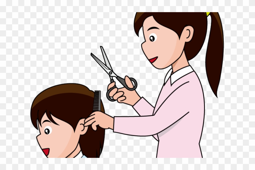 Haircut Clipart Women - Lady Cutting Hair Clip Art #1309749