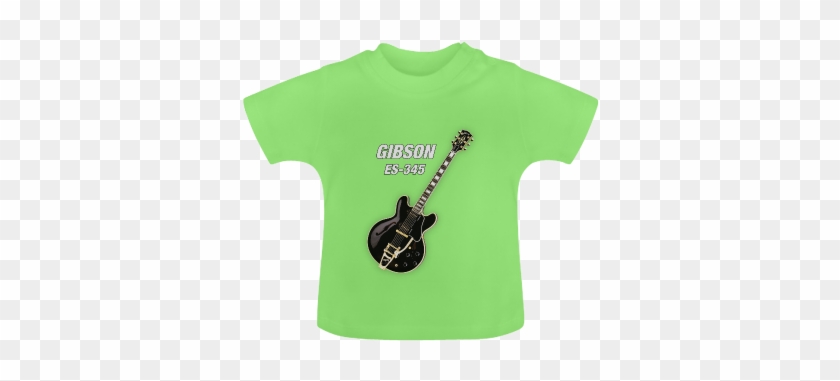 Black Gibson Es 345 Baby Classic T Shirt - Bass Guitar #1309957