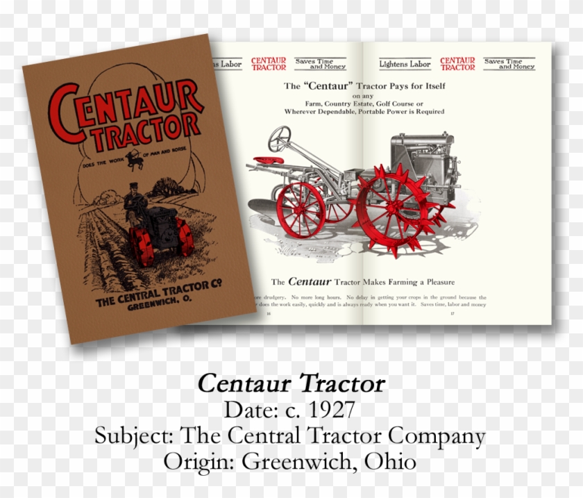 1927 Centaur Garden Tractor Catalog Tractor Free Transparent PNG