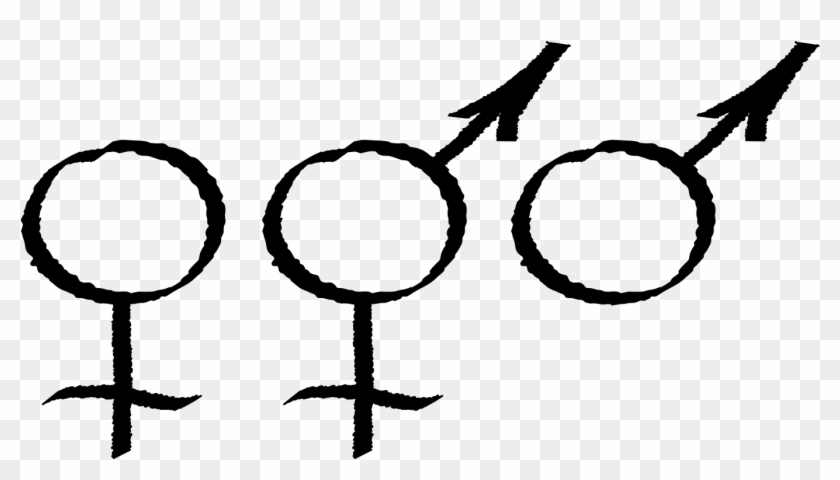 Female / Male Symbols - Clip Art #1310190