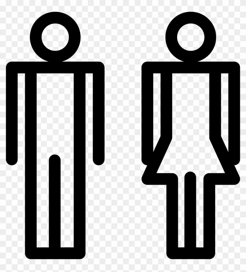 Standing Male And Female Outline Comments - Male And Female Outline Icon #1310203