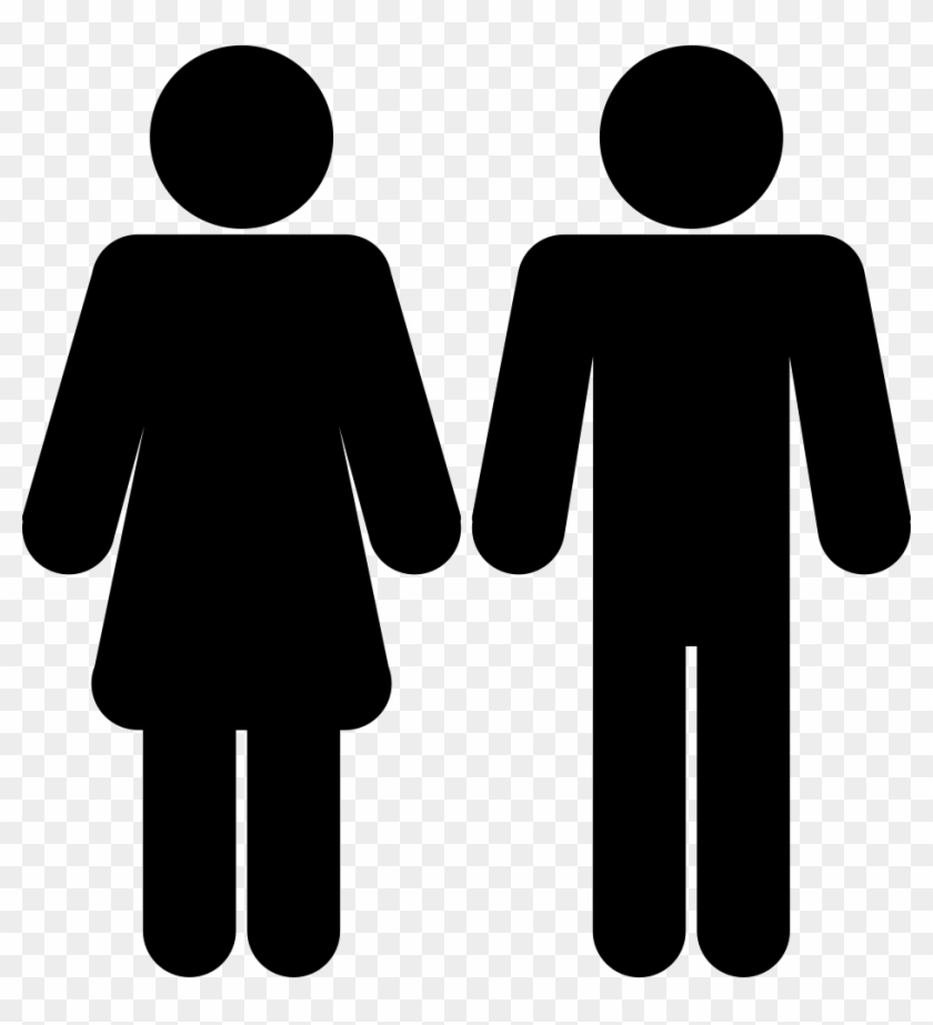 Female And Male Shapes Silhouettes Comments - Male And Female Icon #1310235