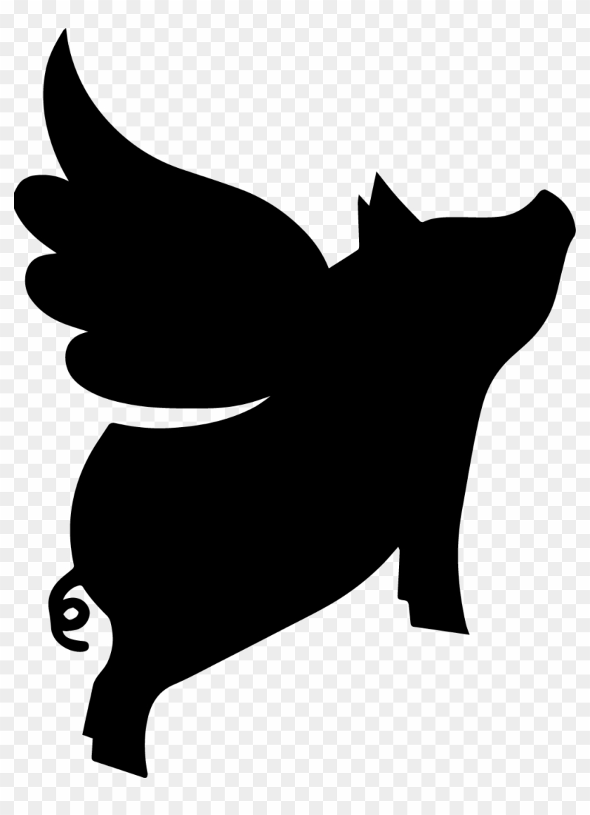 A Craft Workshop For Genre Authors - Flying Pig Silhouette Clip Art #1310305