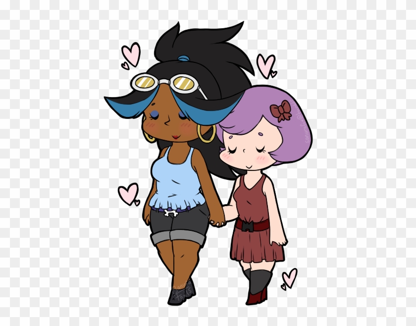 Chibi Shelly And Courtney I've Been Meaning To Draw - Pokemon Courtney X Shelly #1310356