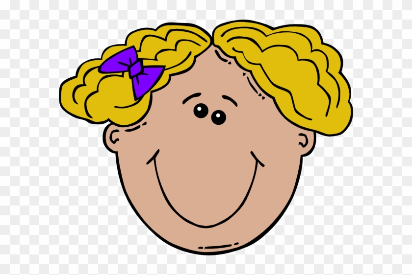 Blonde Haired Girl Clip Art At Clker - Face Cartoon #1310371