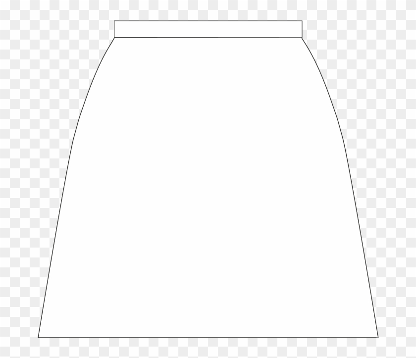 Front Line Drawing Of A Straight Line Skirt - Tennis Skirt #1310470