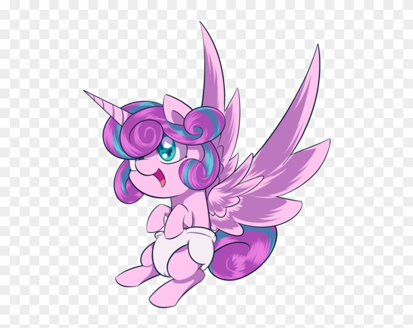 Cute Flurry Heart Big Wings And White Diaper - My Little Pony: Friendship Is Magic #1310476