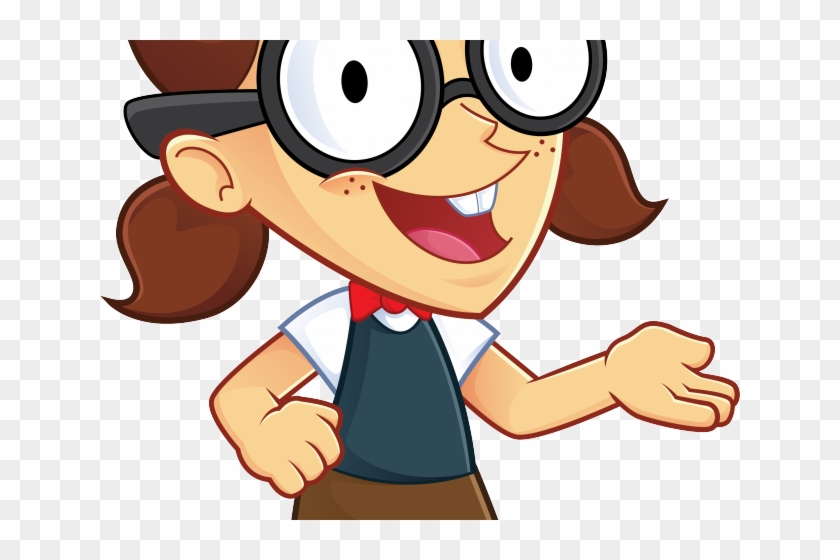 Computer Geek Clipart - Nerdy Girl Cartoon #1310756