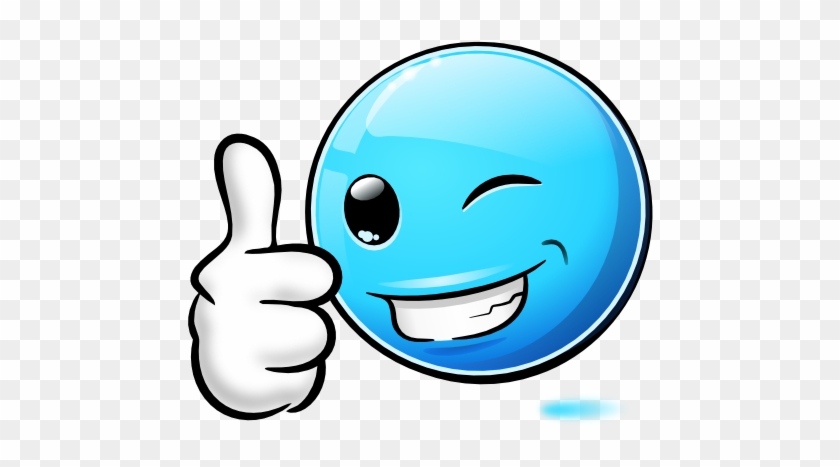 Blue Smiley Face Thumbs Up - Blue Smiley Thumbs Up #1310772