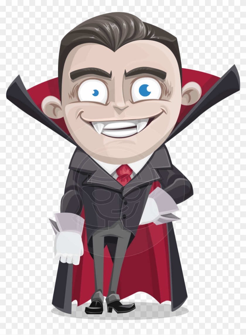 A Vampire Kid Cartoon Character, Formally Dressed In - Vampire #1311224