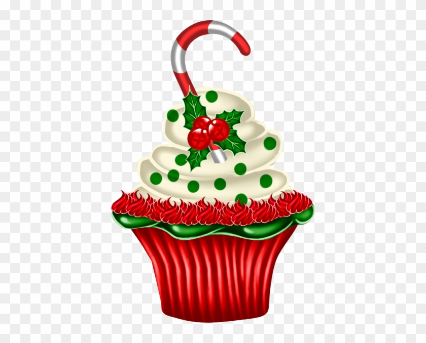 Gateaux,tubes,noel Clip Art Cupcakes Noel, Clip - Christmas Cupcake Clipart #1311316