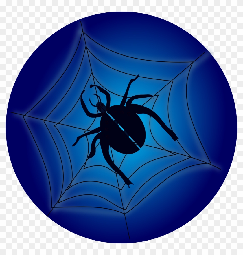 Spider On Web - Clip Art #1311317