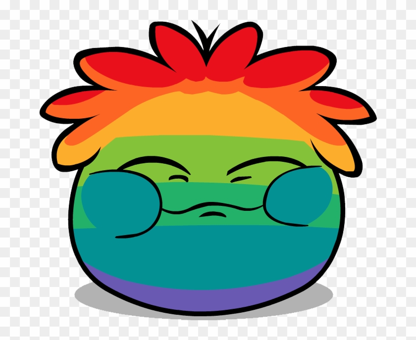 An Eating Rainbow Puffle - Puffle Club Penguin #1311454