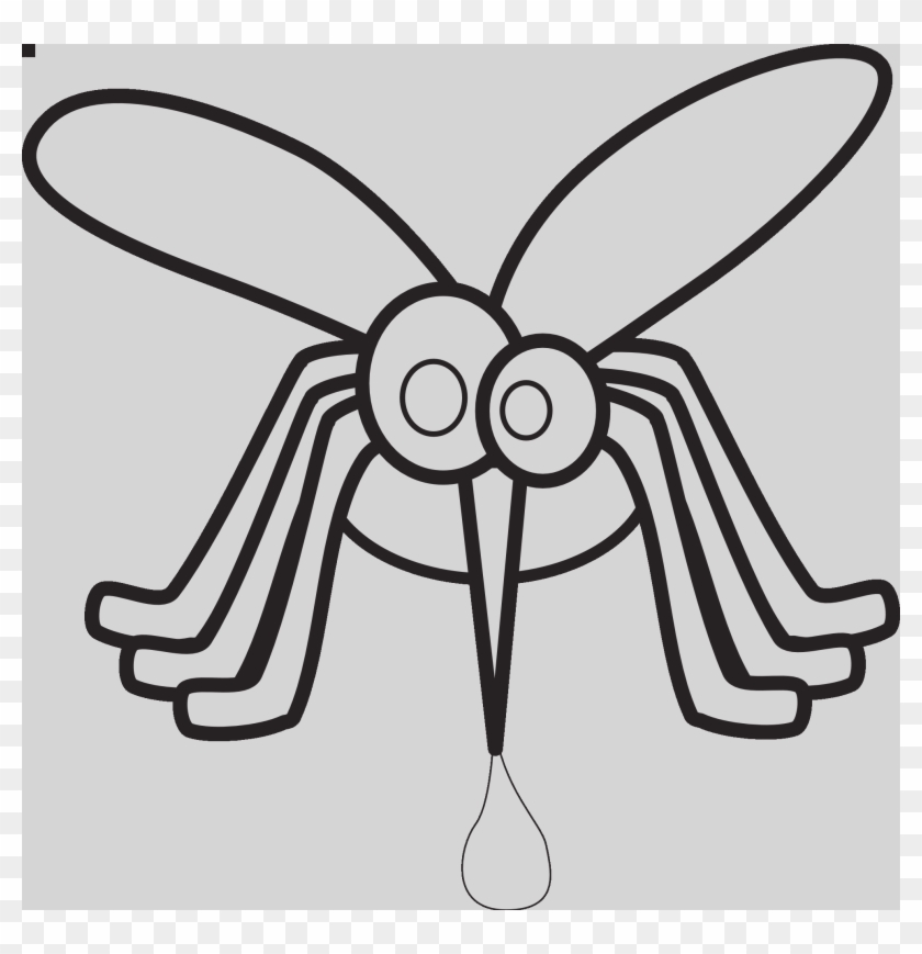 Mosquito Clipart Black And White Mathafix Moustique - Mosquito Clipart Black And White Cartoon #1311464