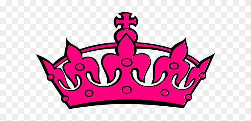 Pink Tilted Tiara Clip Art At Clkercom Vector Online - Black And Pink Crown Png #1311503