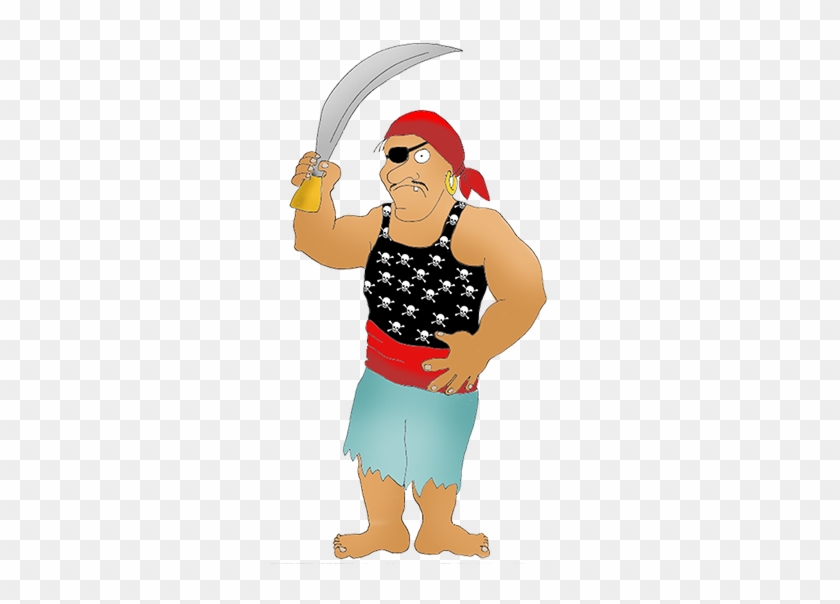 Pirate Clip Art With Heart Tattoo - Cartoon Pirate Png #1311661