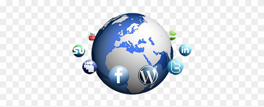 Globe Clipart Social Media - Globe And Social Media #1311920