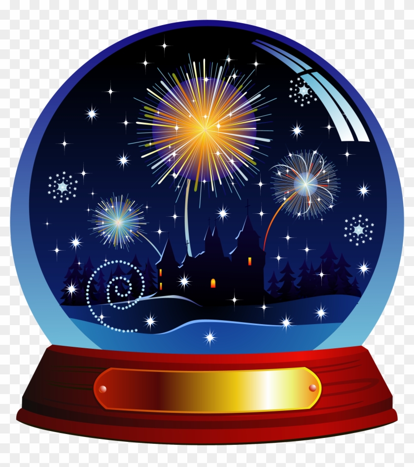 Santa Claus Snow Globe Clip Art - Free Vector Snow Globe #1311923